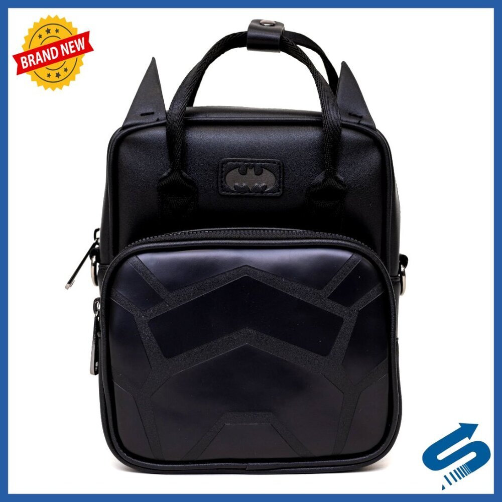 Batman Crossbody Bag Vegan Leather Adjustable Strap Spacious
